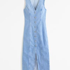 NWT Abercrombie A & F Denim Vest Dress | Button down | Size XL T | Best seller